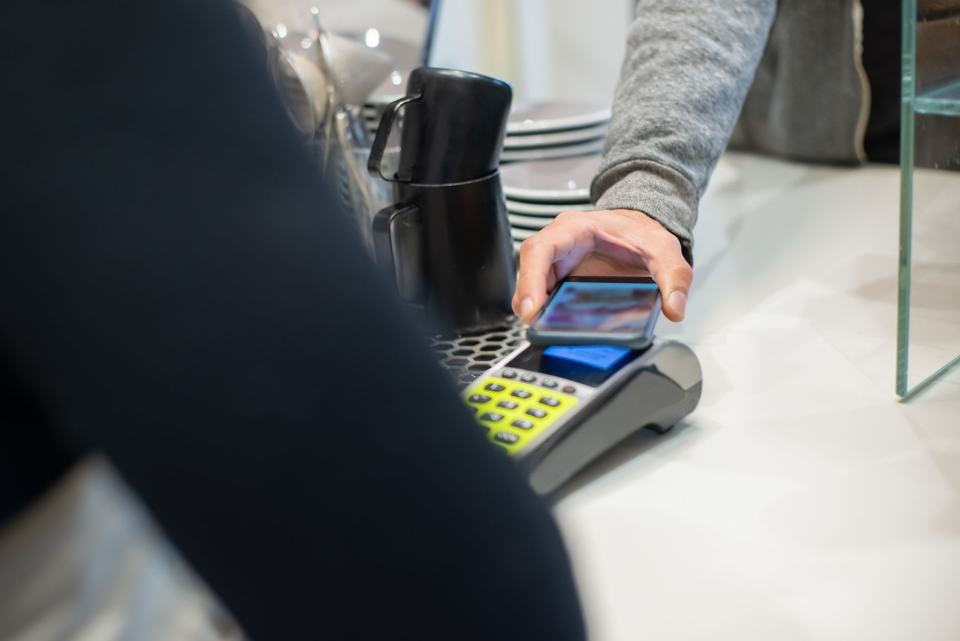 Person using a digital cryptocurrency wallet application on a smartphone