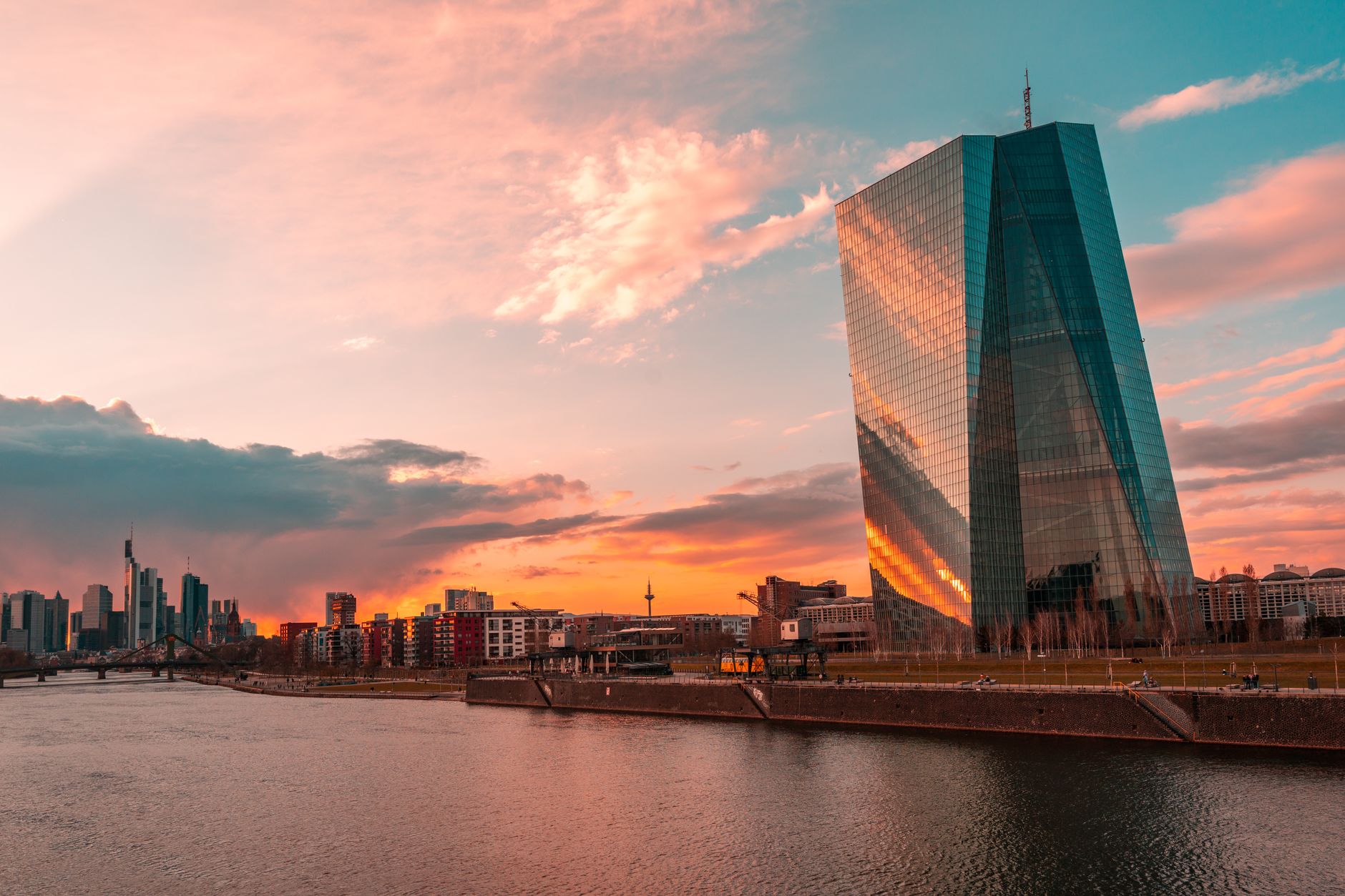 European Central Bank headquarters building in Frankfurt