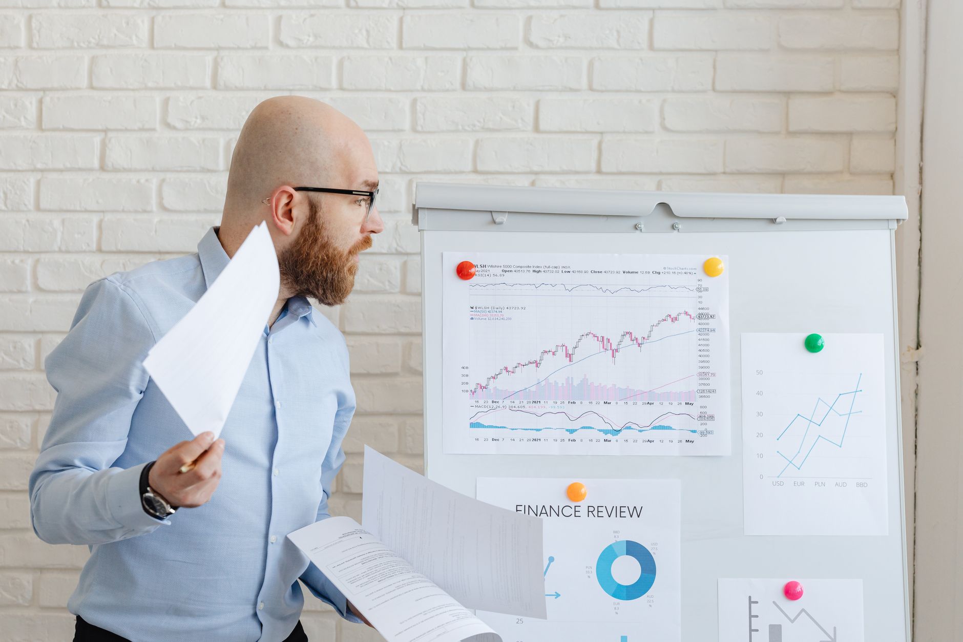 Financial analyst reviewing long-range cryptocurrency price targets