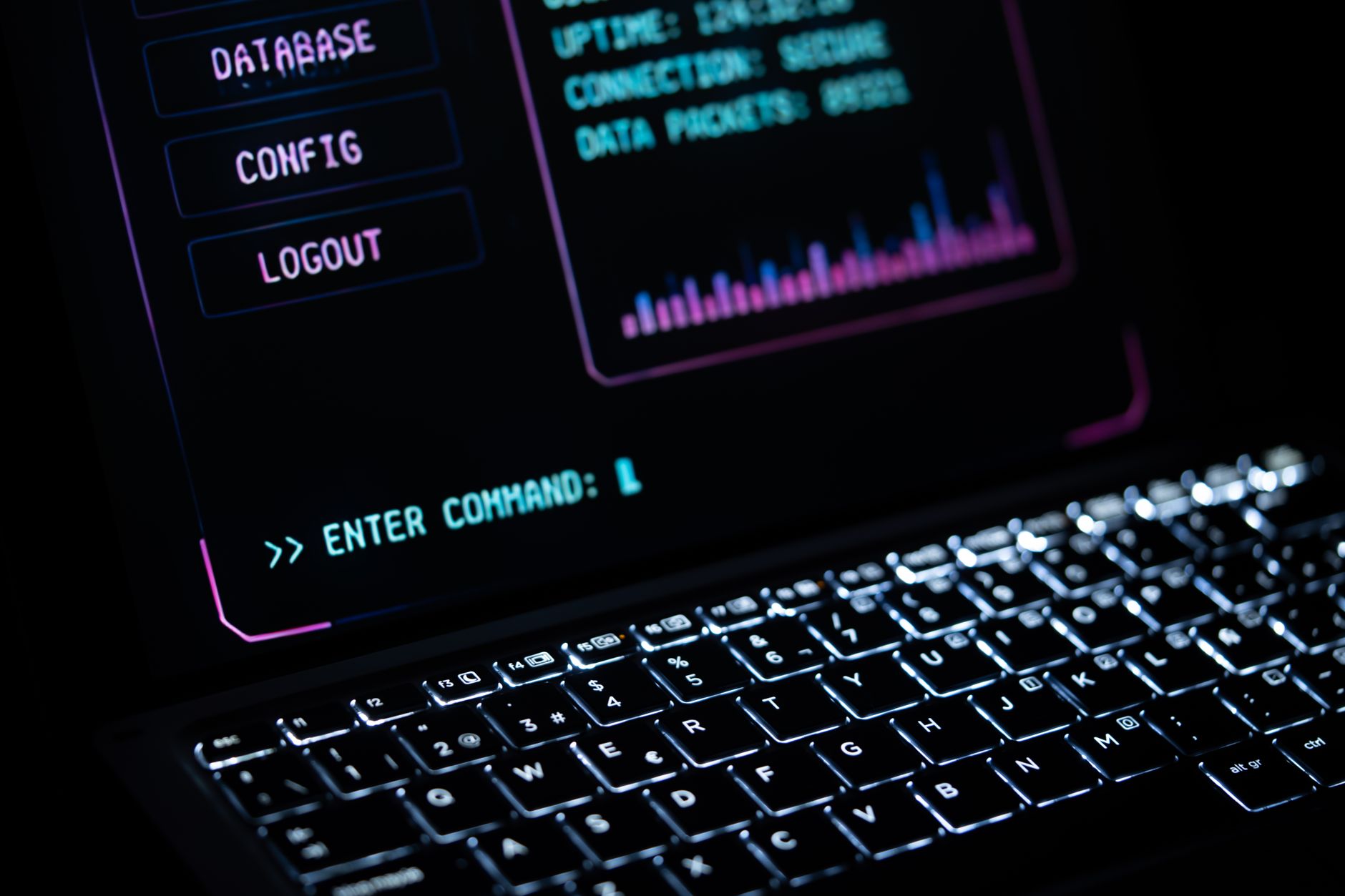 Digital security concept showing a lock symbol over financial data
